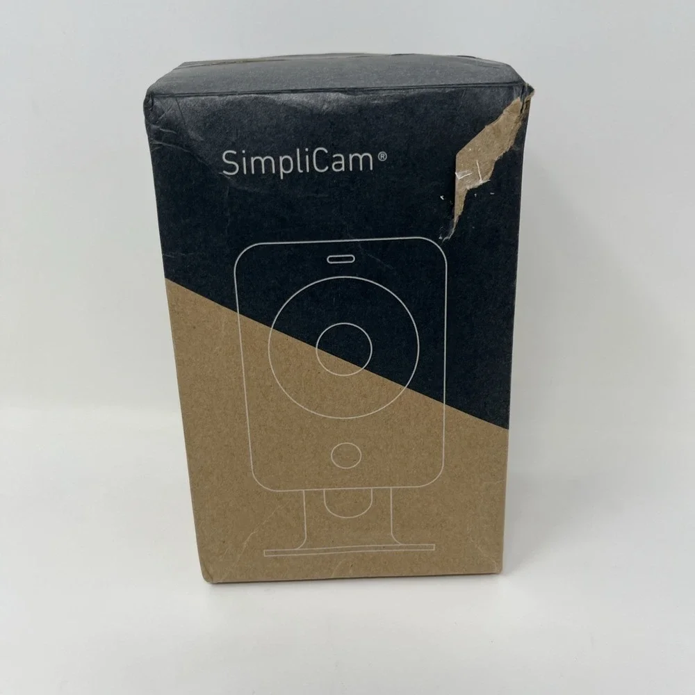 SimpliSafe Indoor HD Security Camera SSCM1 Black w/ OEM Power Supply Box TESTEd